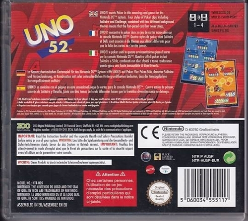 Uno 52 - Nintendo DS (A Grade) (Genbrug)